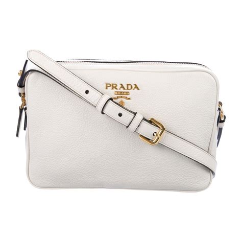 prada vitello phenix crossbody bag white|PRADA Vitello Phenix Camera Bag White .